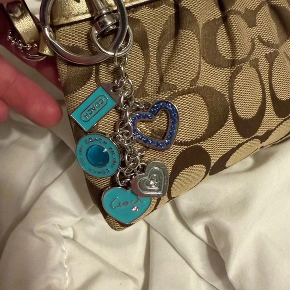 Blue Heart Charm Keychain - Picture 4 of 4